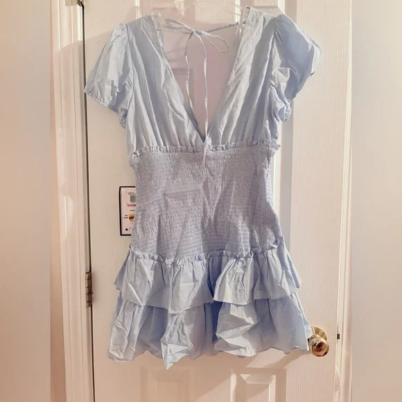 B Darlin Sky Blue Dress - Picture 3 of 5